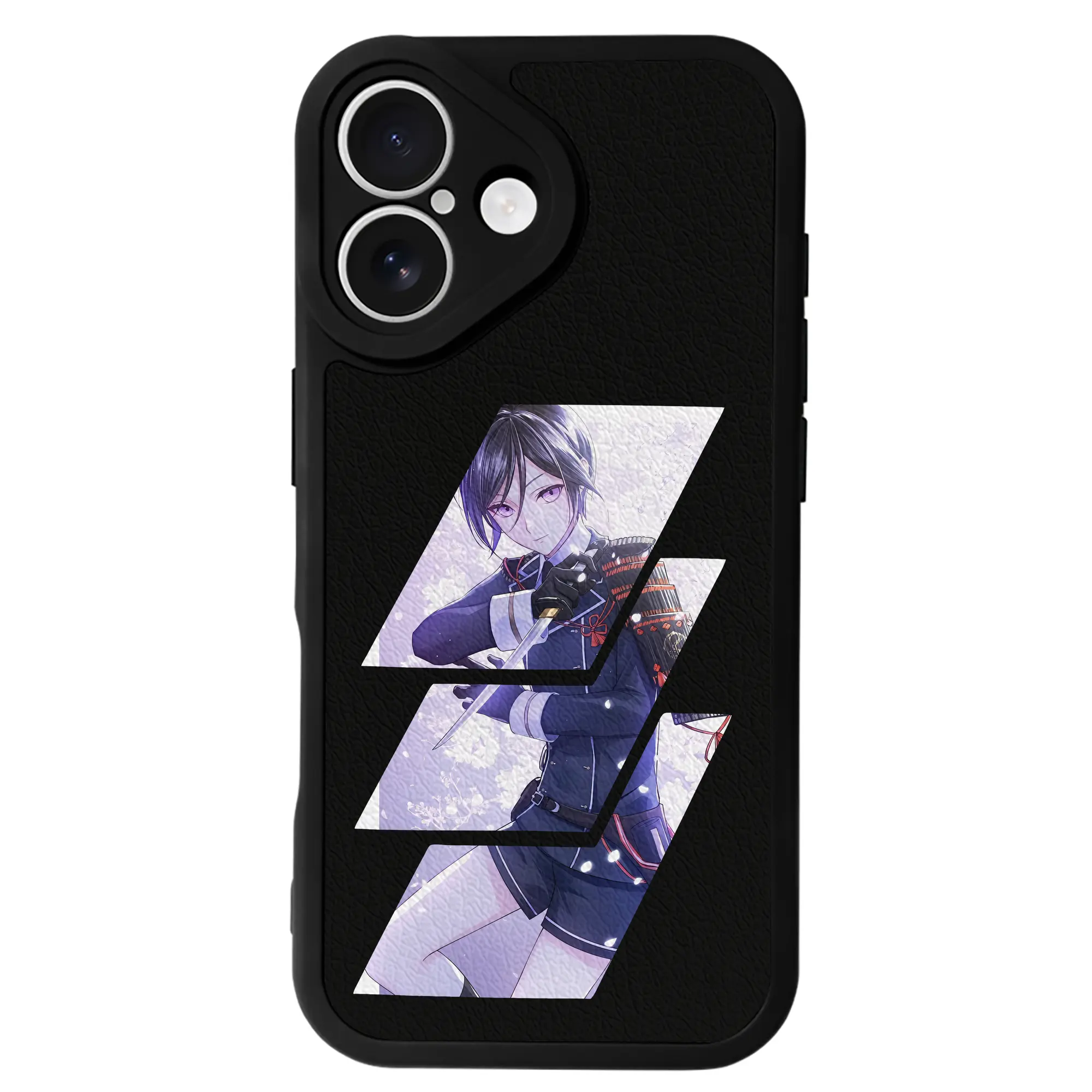 刀剣乱舞 グッズ,薬研藤四郎 - IPhone 16シリーズ対応 ・ シリコンスマホケース ・ レザー調 ・ 高精度フィット ・ 耐衝撃 ・ ワイヤレス充電対応 ・ 精密カット